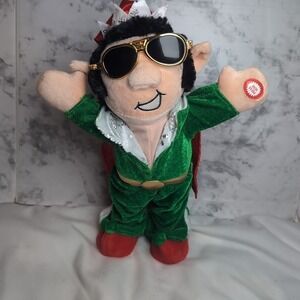 PBC Chantilly Lane Christmas Musical Elvis Presley Animated Plush Dancing WORKS
